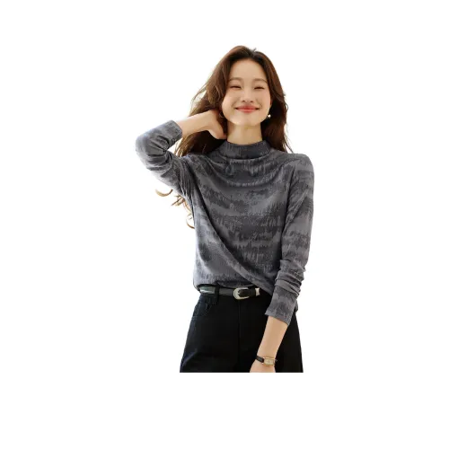 Mo Han Yi Mei Трикотаж Женский Средний Серый