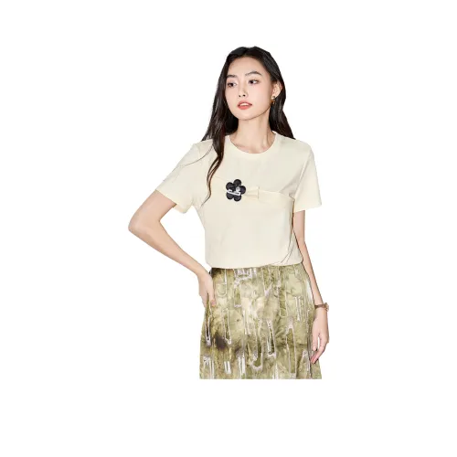 SMEN Желтые Женские Футболки