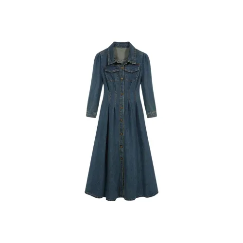 BABYLYCHEE STUDIO Длинное платье с длинными рукавами женское