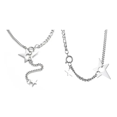 DAP Титановая сталь Ожерелье Серебряное Унисекс