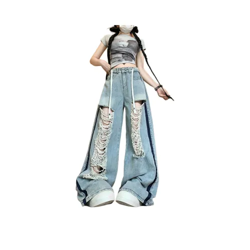 FOREST LIBRARY Синие Унисекс Джинсы