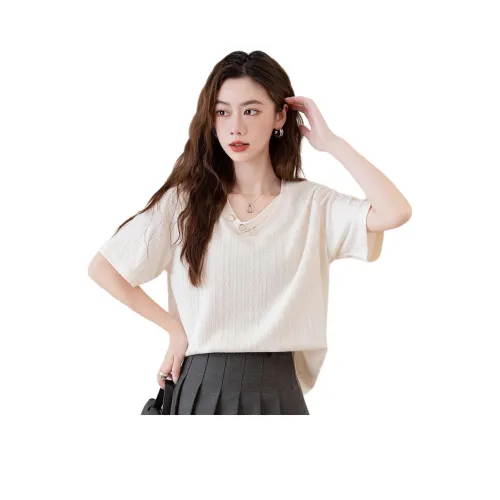 JEANSWEST Стандартная T-рубашка Женская Абрикосовая