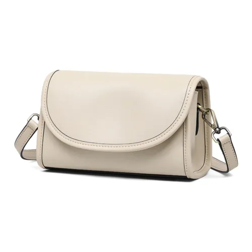 VINEY Сумка через плечо из коровьей кожи женская экрю черный