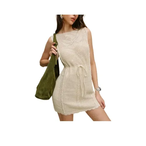 Reformation Lilliana Льняной хлопок Crochet Платье Без рукавов Платье Женские