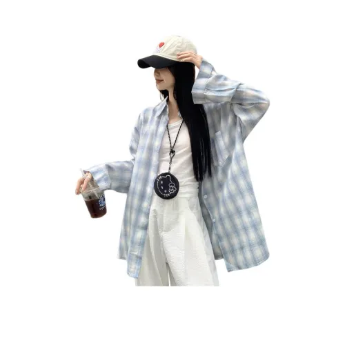 Shuhao Bai Синий Женская Рубашка