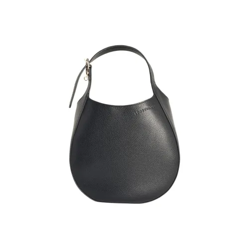 LONGCHAMP Le Foulonné Коровья кожа Одно плечо Сумка Маленькая Женская Черная