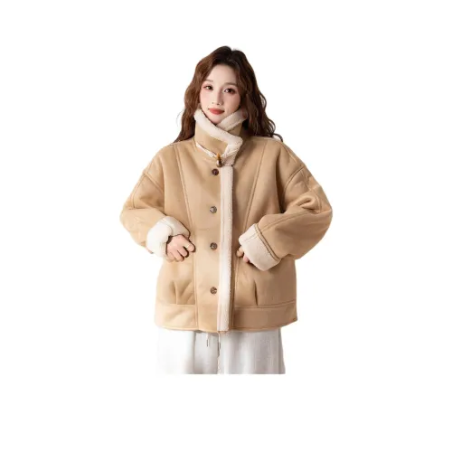 Tonlion Вельвет Feel Пальто Женское Желтый Хаки