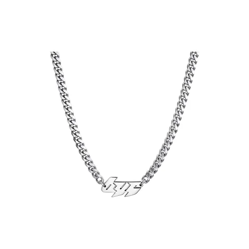 BYG Титановые стальные ожерелья унисекс серебряные