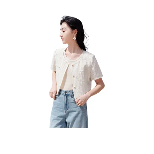 XIANGYING Куртки Пальто Женские Экрю