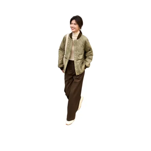 XWI Хлопковый пуховик женский серый зеленый