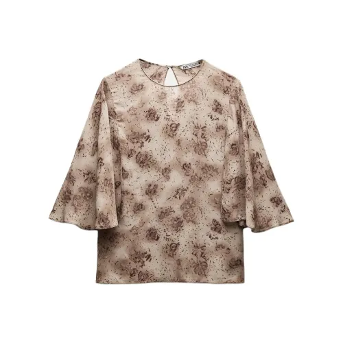 ZARA ZW Series Коричневые Женские Рубашки