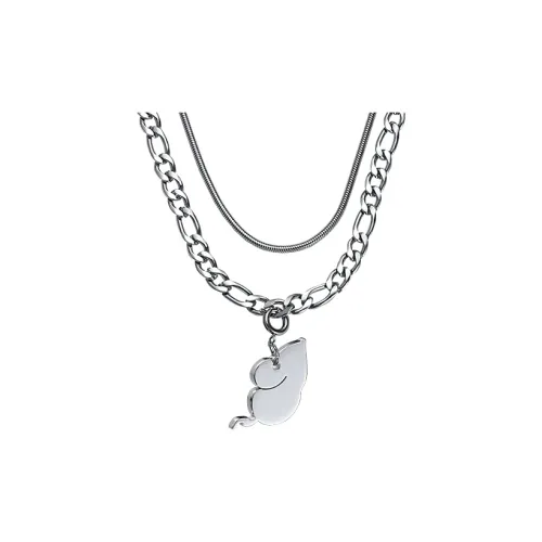 MAGICPOLE Титановые стальные ожерелья унисекс серебряные