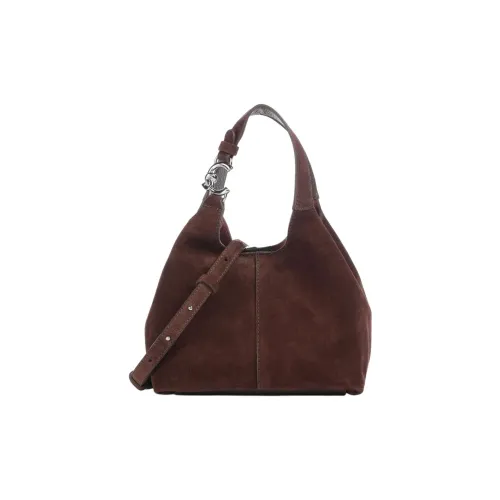 COCCINELLE Brushed Корова Кожа Одно Плечо Сумка Женская Темно-Коричневый