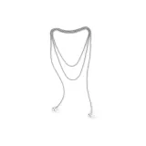 Серебряное ожерелье с кисточкой