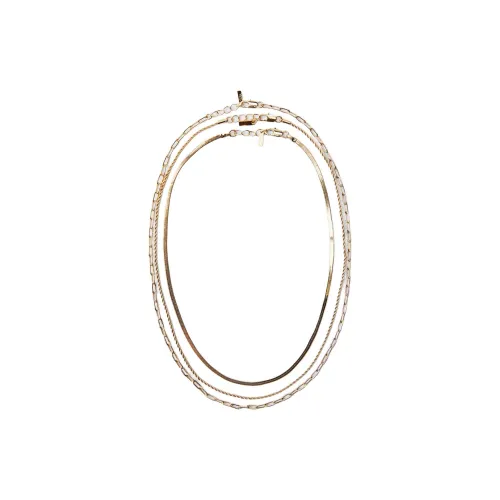 ZARA Металлические ожерелья Женские Золото