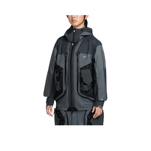 Nike ISPA Бабочка Куртка Унисекс Угольный Серый Темный Серый Черный