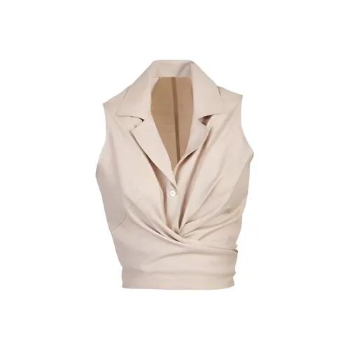 Leather Cat Абрикос Женские Короткие Топы