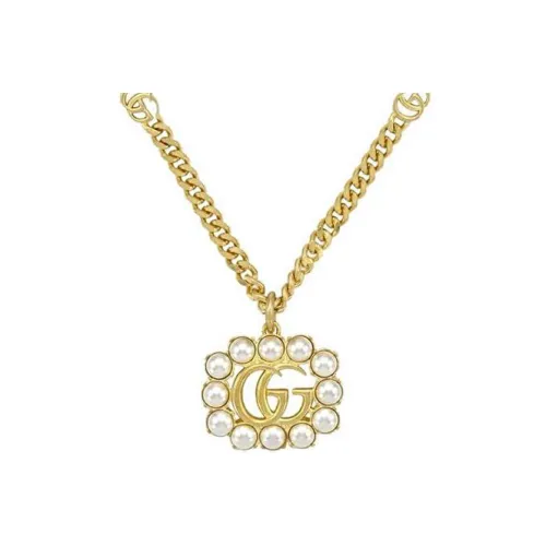 GUCCI Double G Metal Necklaces Женские Золото