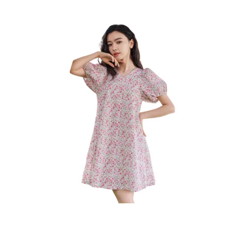Fay Короткий рукав Платье Женское Розовый с цветами
