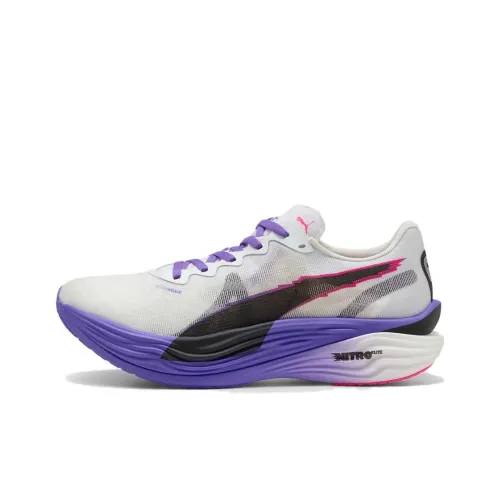 PUMA Deviate NITRO Elite 3 Low Беговые кроссовки Унисекс Белый Фиолетовый