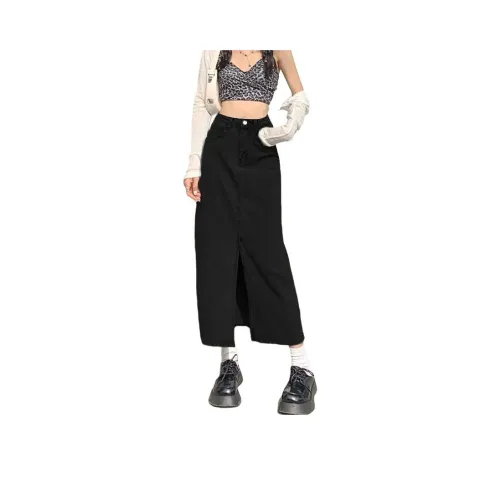 YEARNED Деним Длинная Юбка Женская