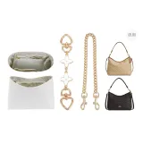 (Тренер Кочевник Сумка) Белая Бумага DuPont + прямая Золотая Белая Четырехлистный Клевер Удлиненная Цепочка + Собачья Пряжка Декоративная Цепочка 45 см