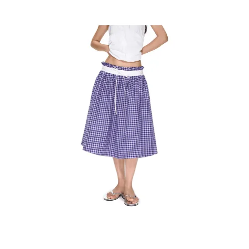 APEA Темно-синие Женские Повседневные Длинные Юбки