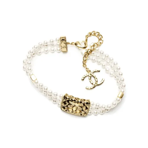 CHANEL Double C Металл Искусственный жемчуг Ожерелья Женские