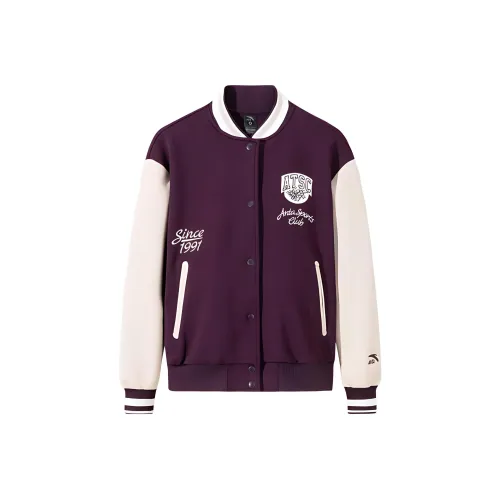 ANTA Life Collection Бейсбольная куртка Женская Темно-сливовый Фиолетовый