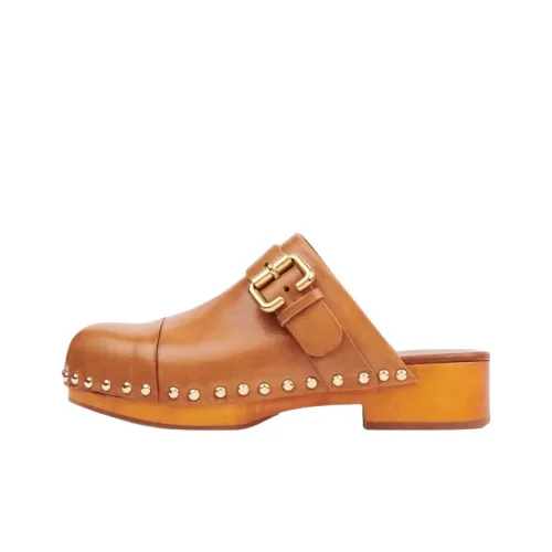 Chloe Резиновая подошва Домашние тапочки 4CM Женские Коричневый