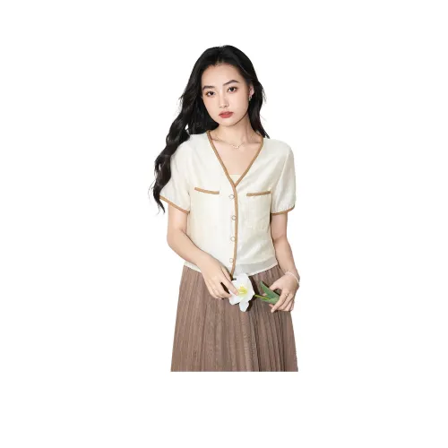 SMEN Бежевые Женские Рубашки