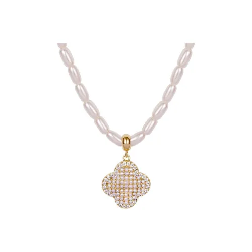 Sanpowa Alloy Shell Pearl Necklaces Women's