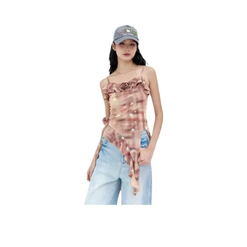 ELF SACK Топ на бретелях Женский Apocalypse Розовый