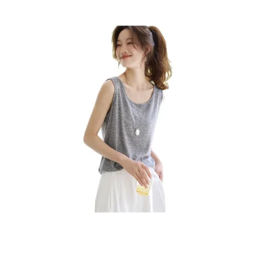 MOHANYIMEI Светло-пшеничный серый Женские майки