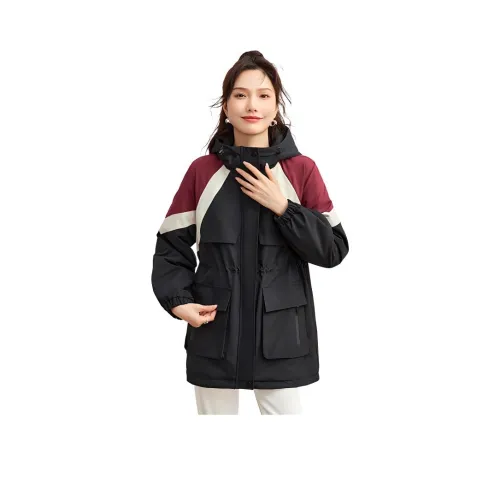 TERRE BLEUE Хлопковый пуховик женский черный