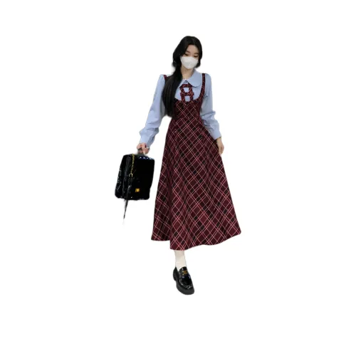 GULIANFEI Длинное платье с длинными рукавами женское цвет на изображении