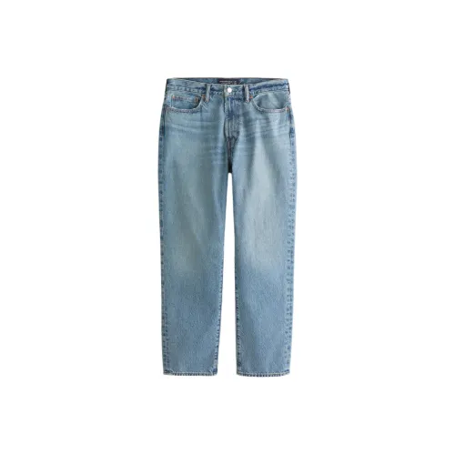 Abercrombie＆Fitch Светло-синие мужские джинсы