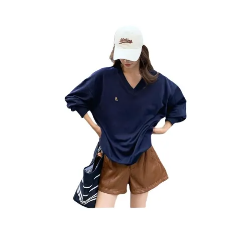 NANING9 Толстовка Женская Темно-Синяя