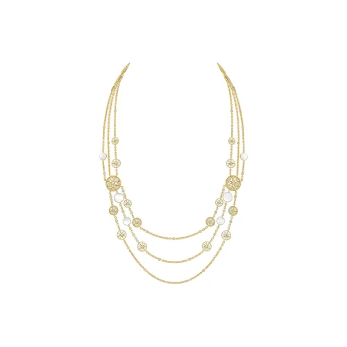 DIOR Rose des Vents Ромб 10,49 Карат Ожерелье Унисекс Желтый