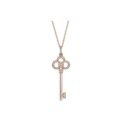 TIFFANY & CO. Подвеска-ключ В Форме Короны Розовое Золото 18 Карат С Бриллиантами Круглой Огранки