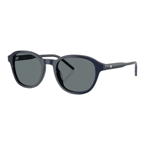 EMPORIO ARMANI Ацетатные солнцезащитные очки OVAL SUNGLASSES Мужские Темно-синие