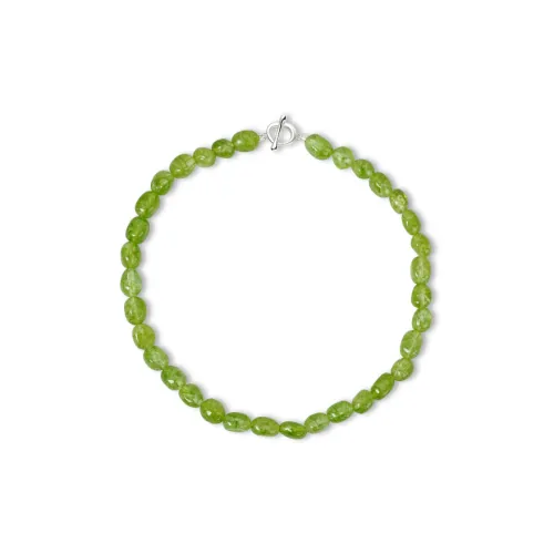 Juunngle Lab Перидот Золото с покрытием Медная цепочка на ключицу Ожерелья Ювелирные изделия Женские