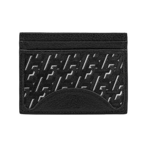 CL LUBOTING Текстурированный держатель для карт из телячьей кожи мужской черный