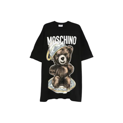 MOSCHINO Черное Женское Короткое Платье с Рукавами
