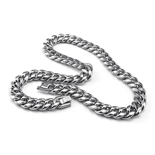 MUYAN Титановое стальное кубинское ожерелье унисекс