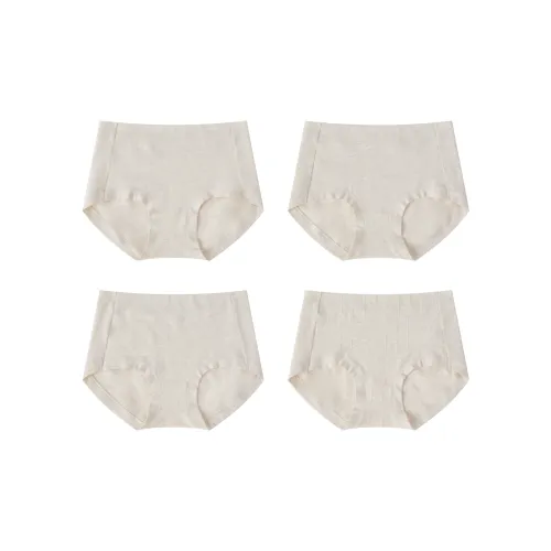 QIANLEE Простой хлопок + Дышащий хлопок + Цветочный хлопок + Текстурированный хлопок Женские трусики-бикини