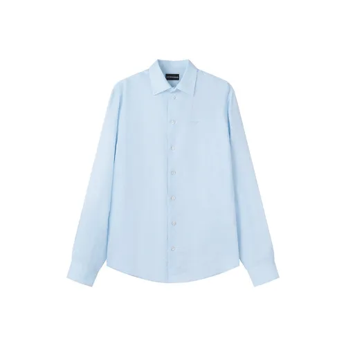 EMPORIO ARMANI FW25 Рубашка Мужская Небесно-голубая