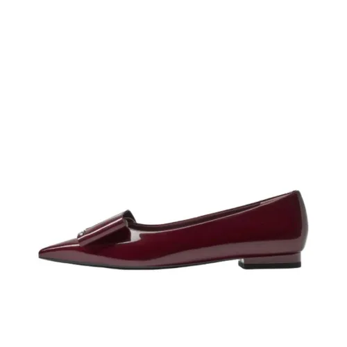 CHARLES&KEITH Женские повседневные туфли, бордовый цвет, женские