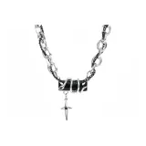 [Змея Обернутый Искра Звезда Ожерелье] Черный