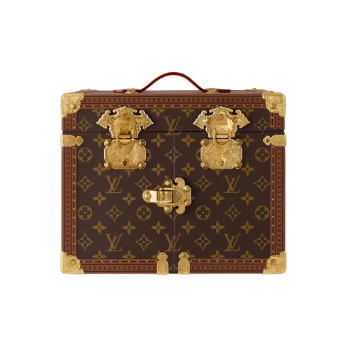 LOUIS VUITTON Nigo Collaboration Покрытый холст Хранение Коробка Унисекс Коричневый